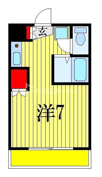 ファインハイツT.N(ワンルーム/2階)の間取り写真