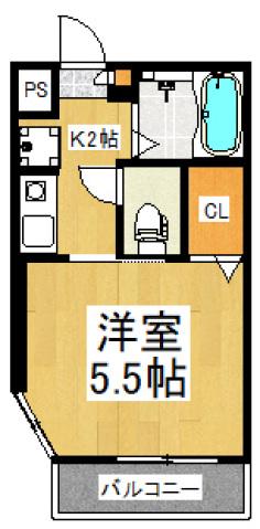 月村マンションNO17(1K/1階)の間取り写真