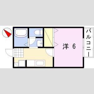 JR姫新線 余部駅 徒歩22分 2階建 築31年(1K/2階)の間取り写真