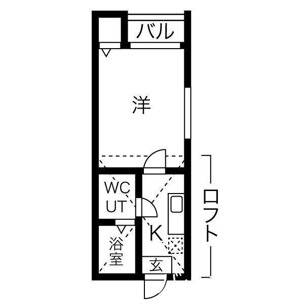 LA MAISOM YS本陣(1K/2階)の間取り写真
