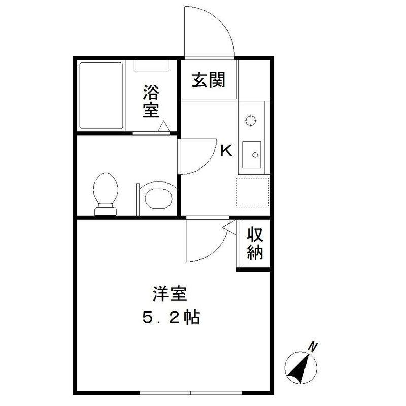 レジナス西新宿(1K/1階)の間取り写真