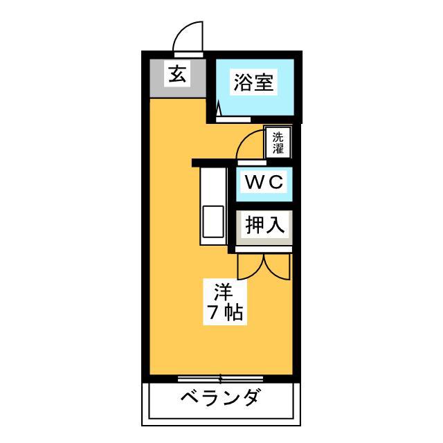 ハイツマツバラ(ワンルーム/2階)の間取り写真