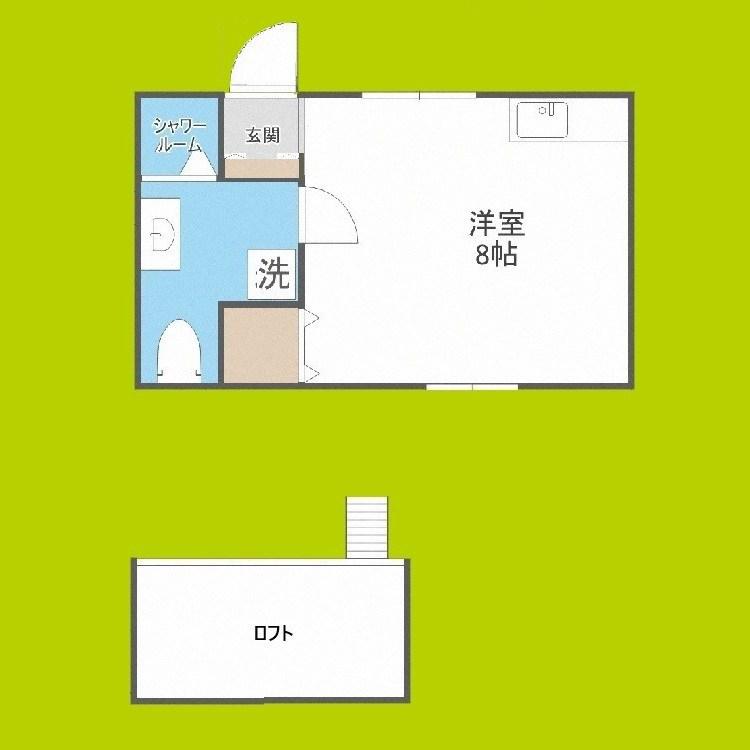 INOUESOU(ワンルーム/2階)の間取り写真