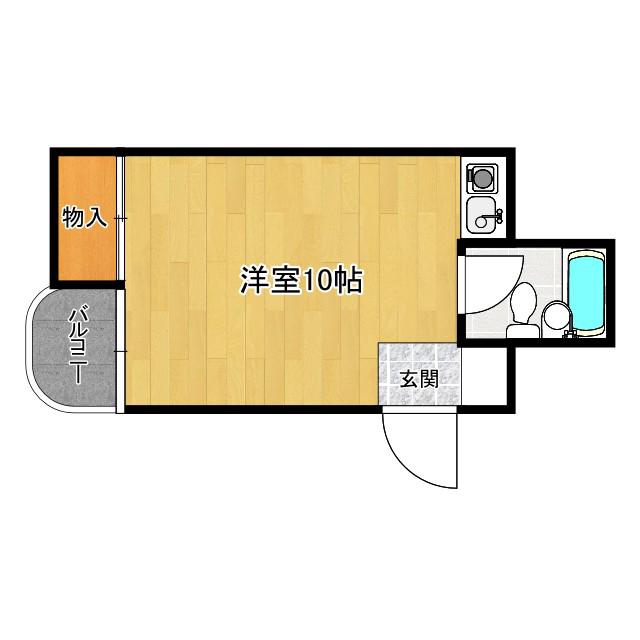 メゾンドール高殿(ワンルーム/4階)の間取り写真
