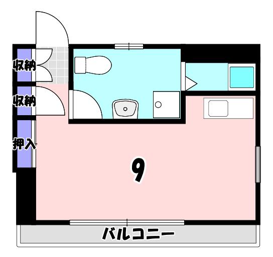 メゾン エミ(ワンルーム/2階)の間取り写真