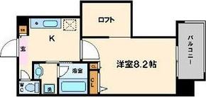 アクタス天神II(1K/6階)の間取り写真
