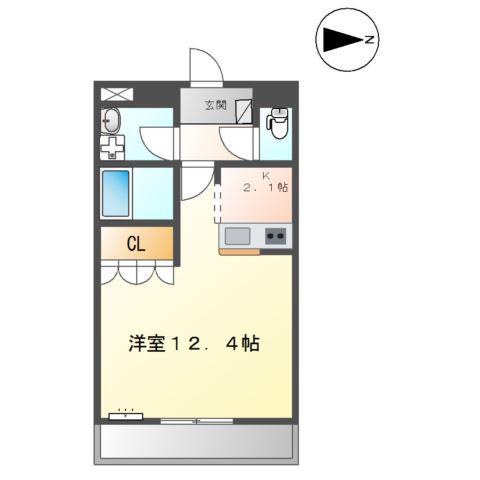 アイビーハイツ(1K/2階)の間取り写真