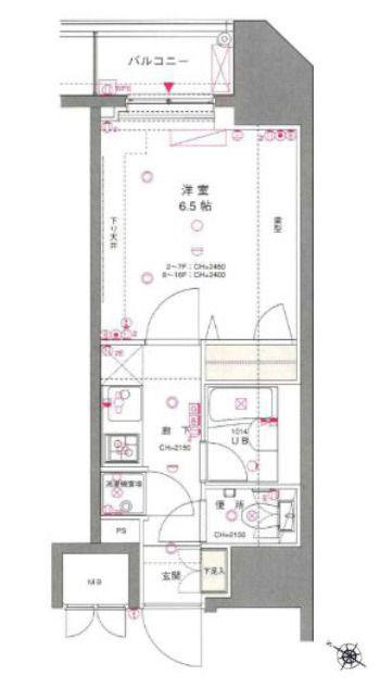 東京蒲田SQUARE TOWER(1K/3階)の間取り写真