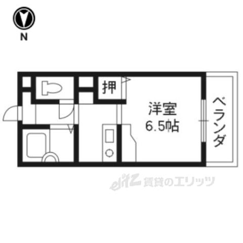 ハイメディア21(1K/3階)の間取り写真