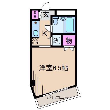 レジデンツア元住吉(1K/1階)の間取り写真