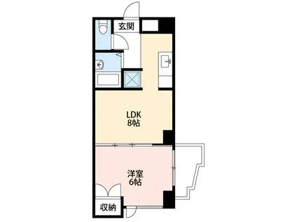 イーストガーデン ポプラ館(1LDK/4階)の間取り写真