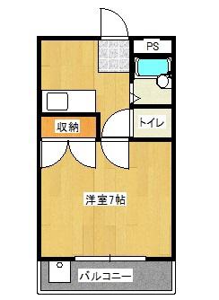リバーシティ都(1K/3階)の間取り写真