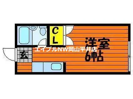 コーポマルヤマ(1K/2階)の間取り写真