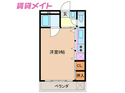 大海マンション(ワンルーム/3階)の間取り写真