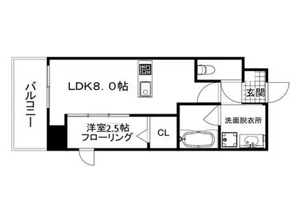DAISY・CALDO デイジーカルド(1LDK/6階)の間取り写真