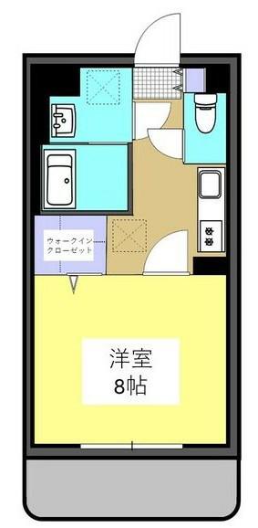 城彩シティーガーデン(1K/1階)の間取り写真