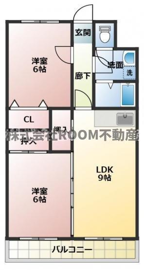 ピアコート旭(2LDK/2階)の間取り写真