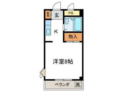 第2山本マンション(1K/3階)の間取り写真