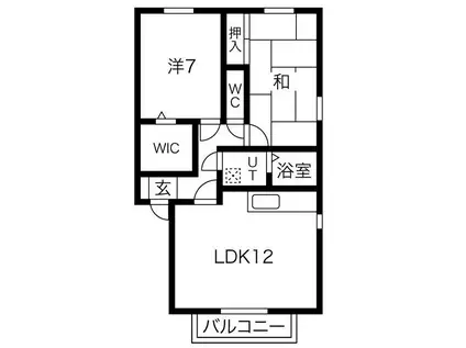 マドラフゥイユI号館(2LDK/2階)の間取り写真