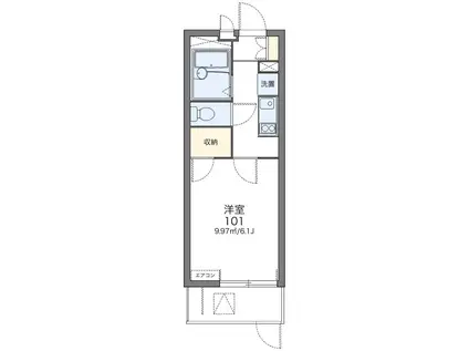 レオパレスノンノ ミーオ(1K/2階)の間取り写真