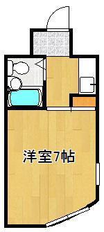 クレスト黒崎(1K/2階)の間取り写真