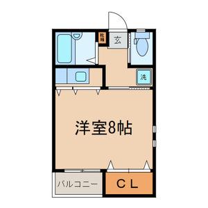 イーストヤマカ(1K/1階)の間取り写真