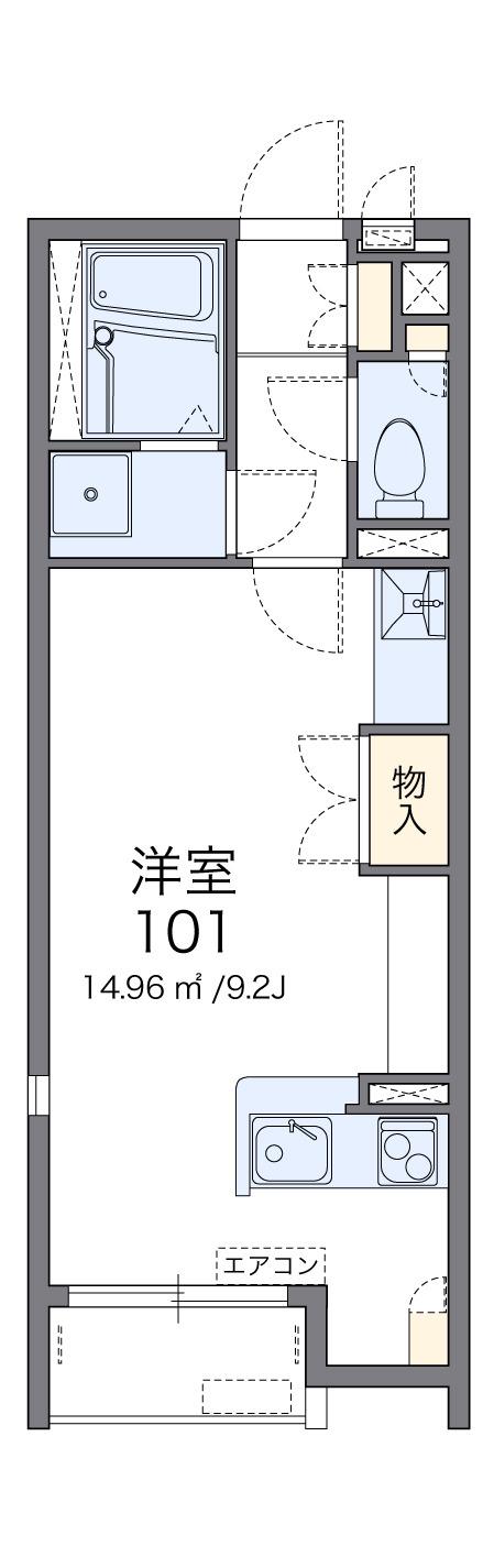 JR鹿児島本線 福間駅 徒歩16分 2階建 築13年(ワンルーム/2階)の間取り写真