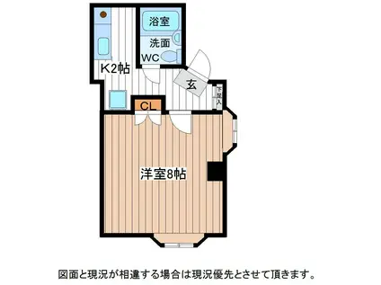 高橋ビル(1K/2階)の間取り写真