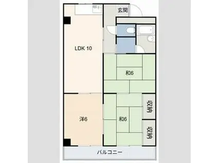 グランドビル永吉(3LDK/1階)の間取り写真