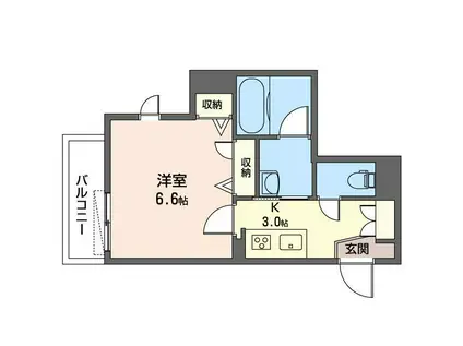 キヨマルビル横浜南(1K/3階)の間取り写真