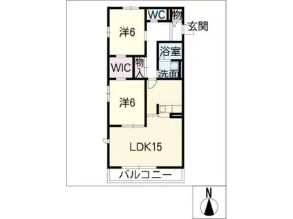 ル・アージュ A棟(2LDK/1階)の間取り写真