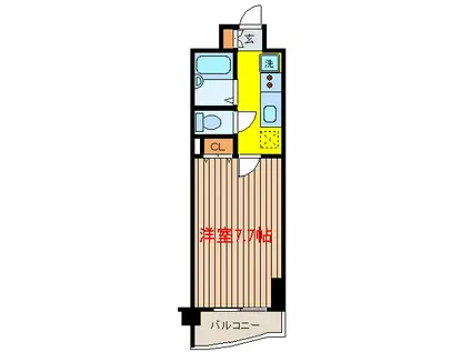 PROUD FLAT代々木上原(1K/5階)の間取り写真