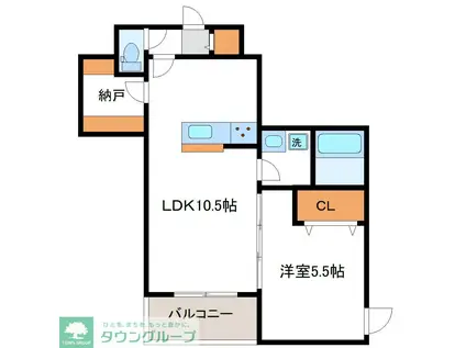 多摩区宿河原6 PJ(1LDK/3階)の間取り写真