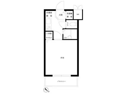 ルーブル中野南台(1K/9階)の間取り写真