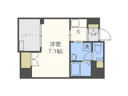 アスヴェル江戸堀(1K/12階)の間取り写真