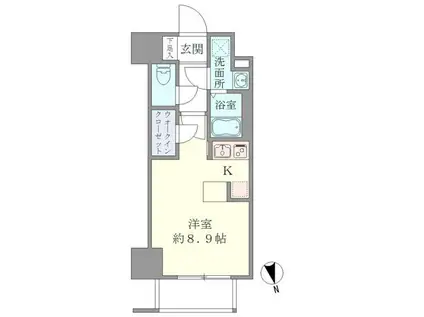 CASA EST CORTA(ワンルーム/3階)の間取り写真