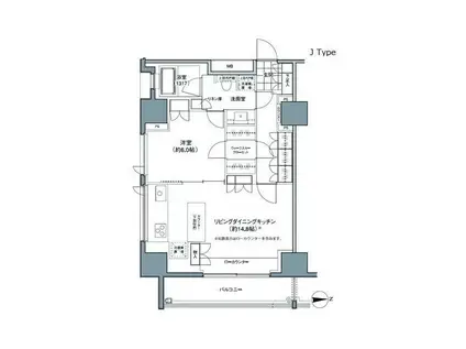 パークハビオ東中野(1LDK/15階)の間取り写真