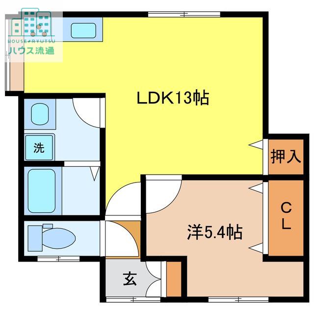 ウィステリアリオ(1LDK/1階)の間取り写真