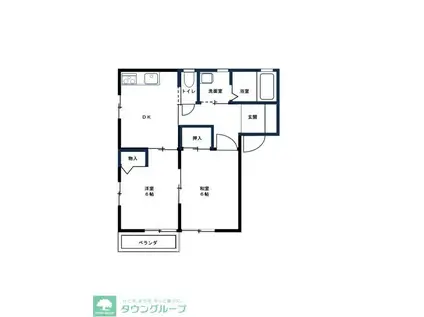 フォーレス・アイ(2DK/2階)の間取り写真