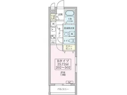 LIVE REST SHINOZAKI 232(1K/3階)の間取り写真
