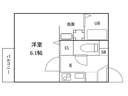 レガーロ鶴ヶ島(1K/2階)の間取り写真