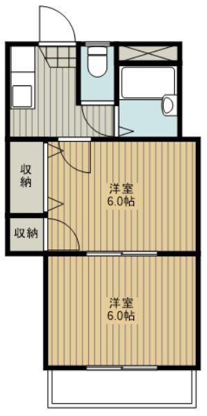 かみしばマンション(2K/2階)の間取り写真