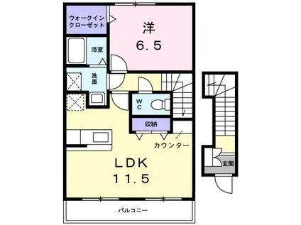 OMA永井(1LDK/2階)の間取り写真