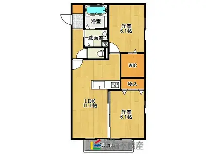 インペリアルパレス(2LDK/1階)の間取り写真
