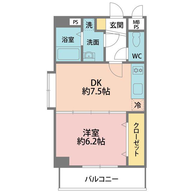 RIO加島(2DK/3階)の間取り写真