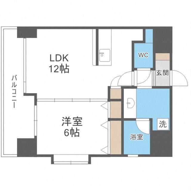 アークヒルズ(1LDK/5階)の間取り写真