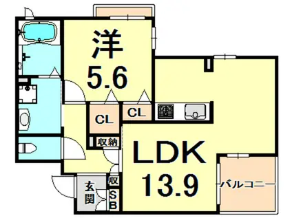 MAISON DE R(1LDK/2階)の間取り写真