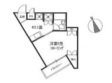 パストラルマンションMIII(1K/2階)の間取り写真