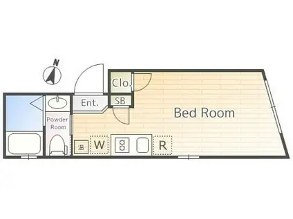 ドルチェ神楽坂(ワンルーム/2階)の間取り写真