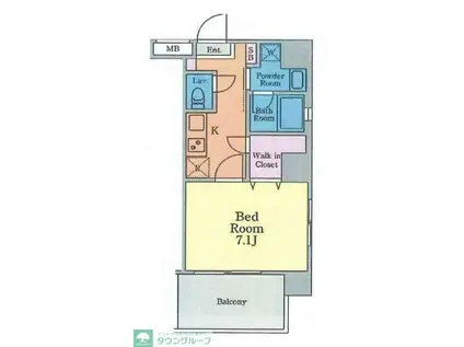 アークシティ柏(1K/3階)の間取り写真